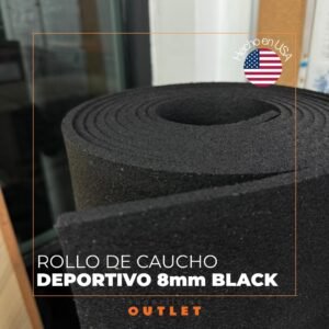 ROLLO DEPORTIVO DE CAUCHO 8mm NEGRO